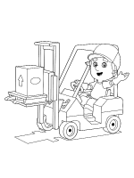 A coloring page of handy manny